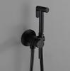Good Quality Hot Cold Matte Black Bathroom Bidet Spray Faucet Wall Mount Brass Toilet Bidet Sprayer Set