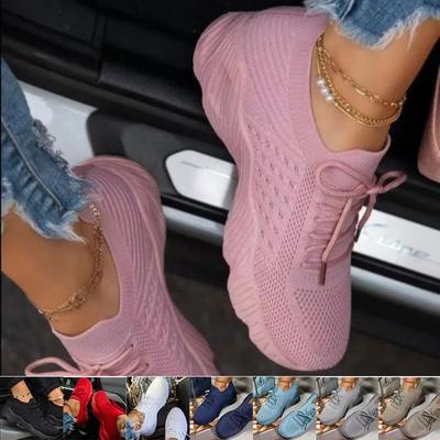 Breathable Mesh Shoes Women Sneakers  Fashion Platform Women's Sports Shoes Plus Size Light Vulcanize Shoe Ladies Tennis New