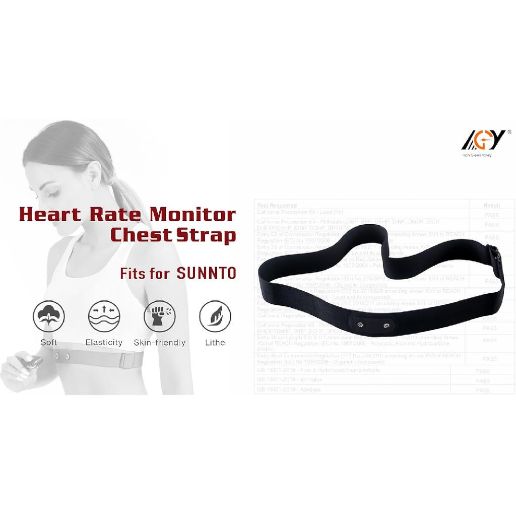 Heart Rate Monitor Replacement Strap, Adjustable Chest Band Compatible with SUUNTO Smart Heart Rate Belt
