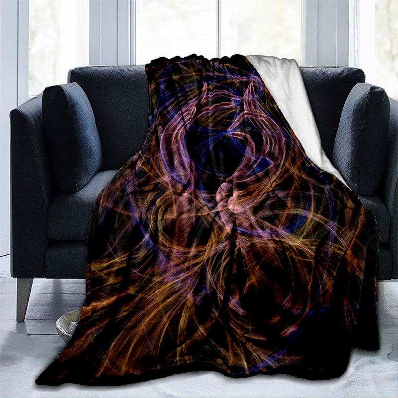 Colorful Magical Fantasy Abstract Art Printed Modern Blanket Gedruckt Bettdecke Geschenk Flannel Soft Sofa Bed Throwing Blankets