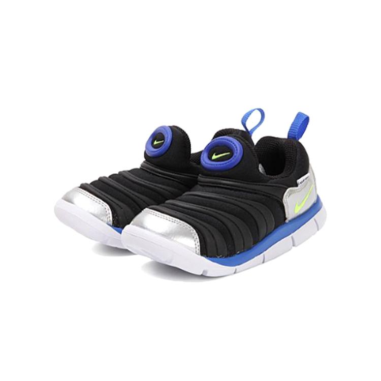 Nike Dynamo Free Low Top Toddler Shoes Black Blue Silver Infant And Toddler 343938-012