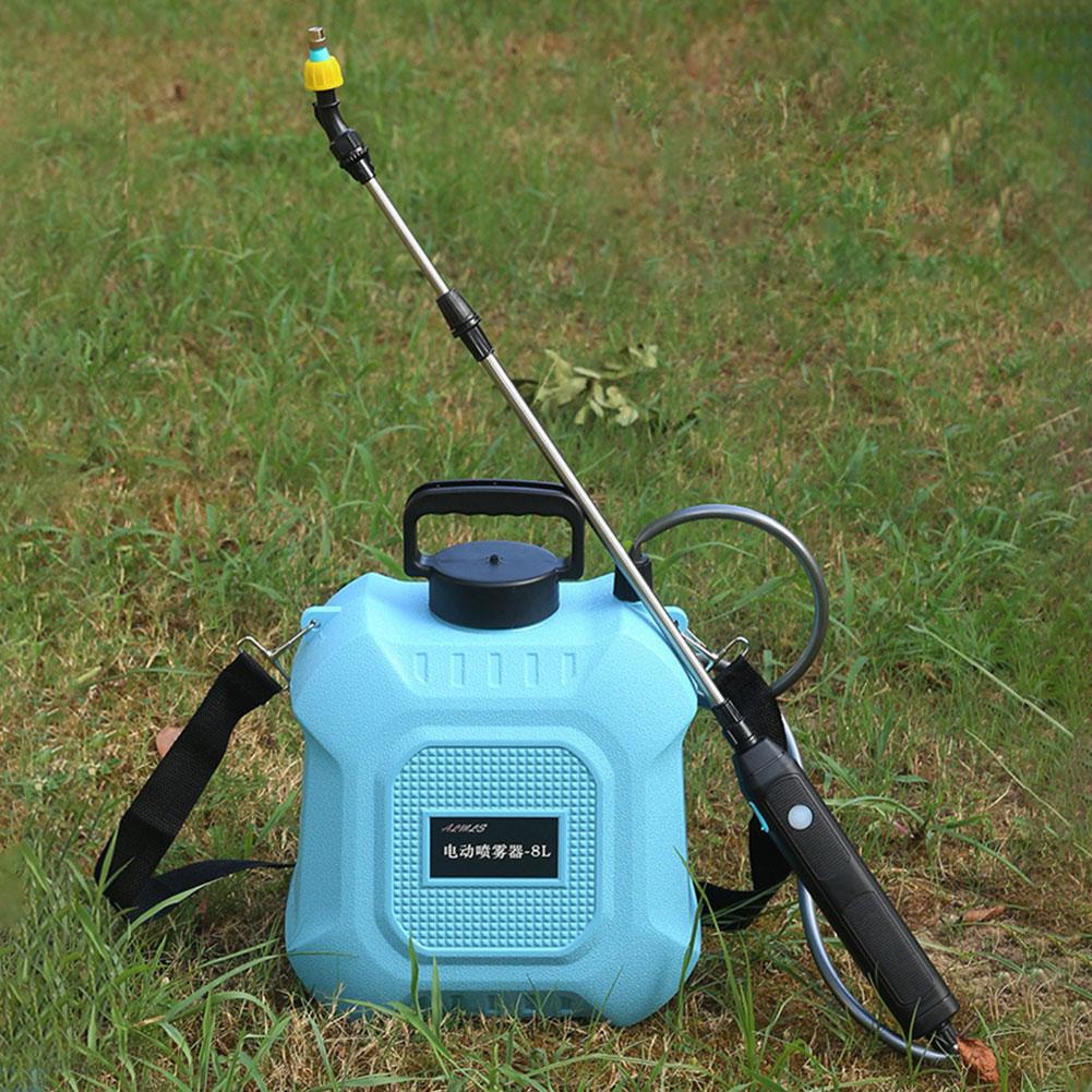 Spruzzatore Elettrico da 5/8L con Manico Ricaricabile USB e Lancia Retrattile Spruzzatore da Giardino Spruzzatore d'Acqua per Prato Giardino Pulizia