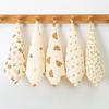 Small Cotton Squares for Babies Cute Baby Burp Cloth Soft Absorbent Face Cloths Practical Hangable Drool Bibs Stylish