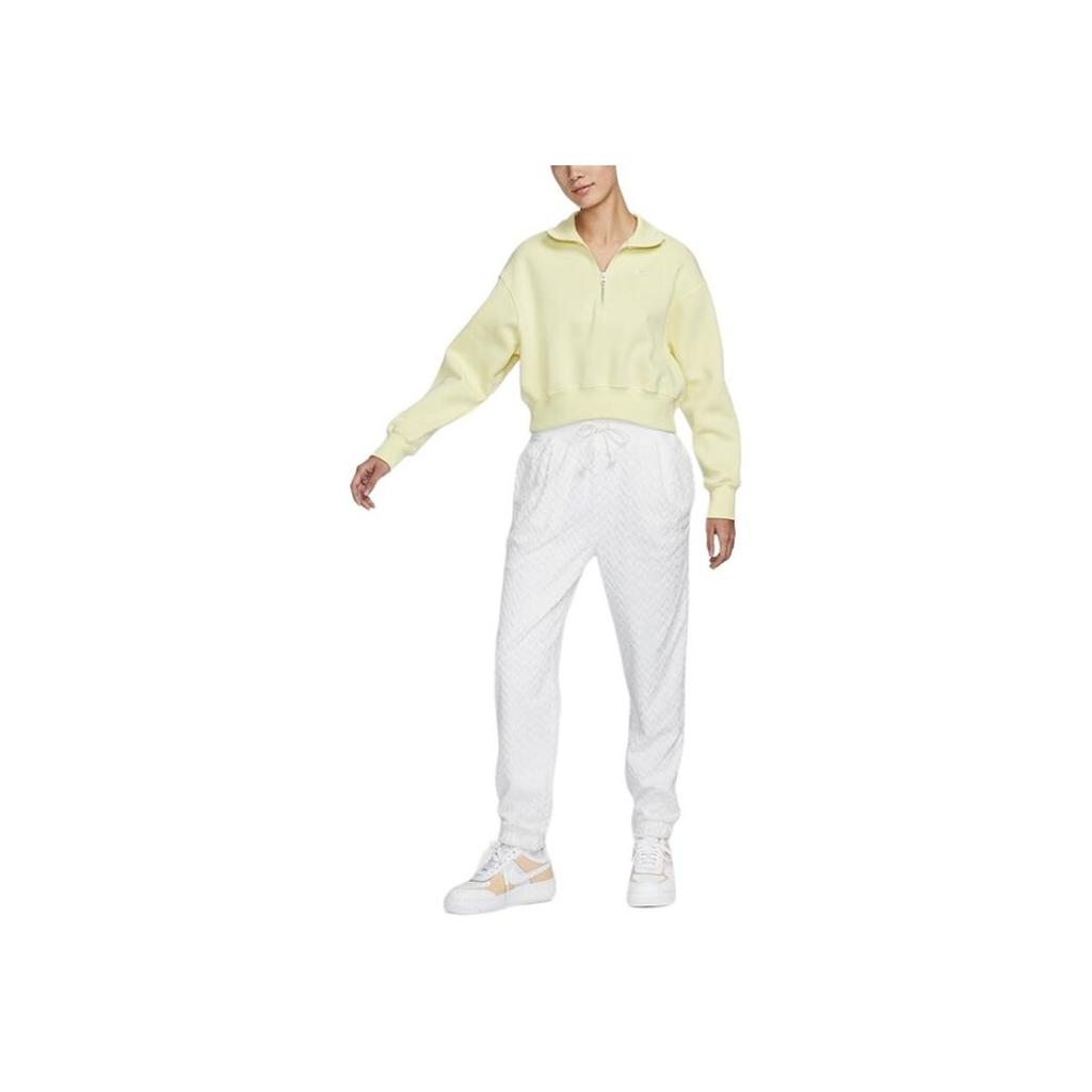 Nike Sports Stand Collar Training Casual Hoodie Women Hoodies Yellow DQ5768-706