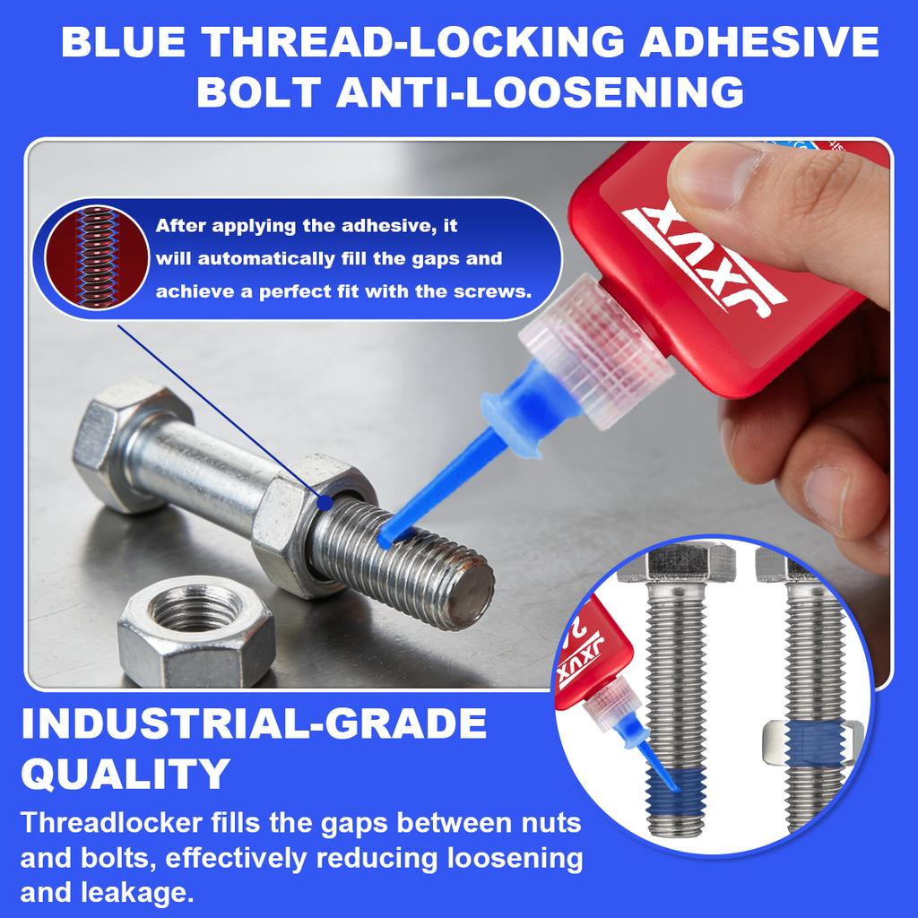 Threadlocker 243/271 Blue Anaerobic Adhesive Sealant Thread Sealant Medium/High Strength Removable