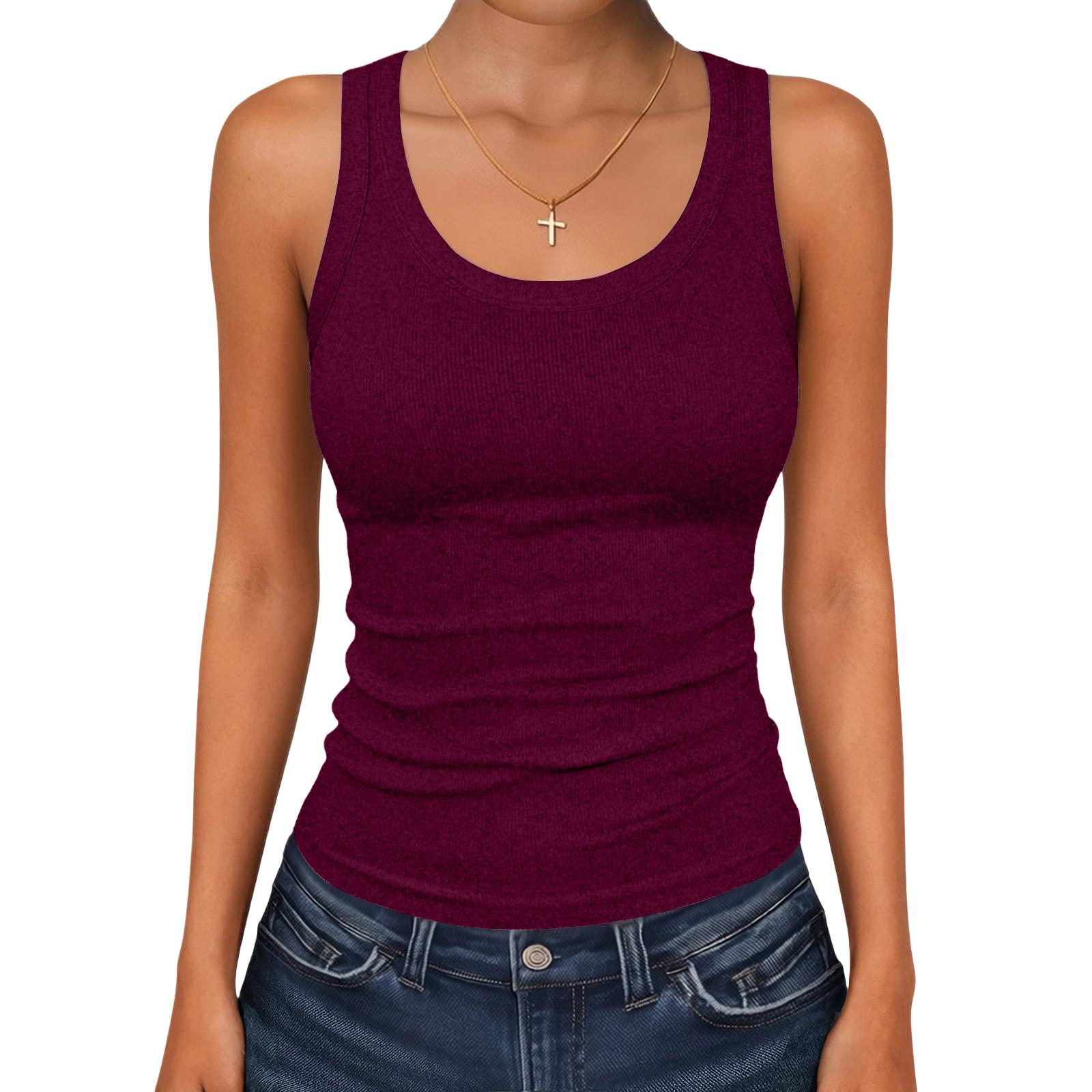 

Women s Fashion Slim-Fit Sleeveless Sports Top M