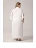 Yaoting Plus Size Satin Chiffon Feather Long Robe Pajamas WP5013