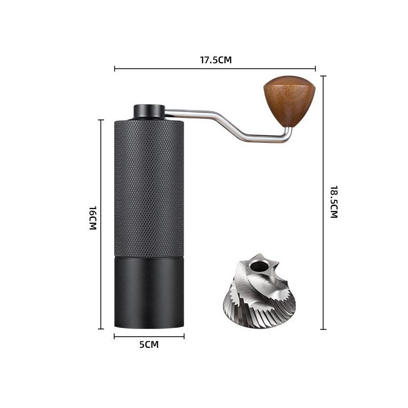 Adjustable Coffee Bean Grinder Manual Coffee Grinder Diamond Grinder CNC Stainless Steel Core Lengthened Handle Double Bearing