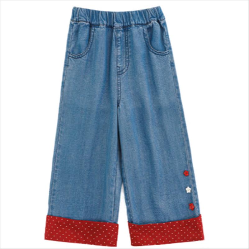 Yoyoo Girls' Lightweight Cuffed Lyocell Blend Cropped Jeans