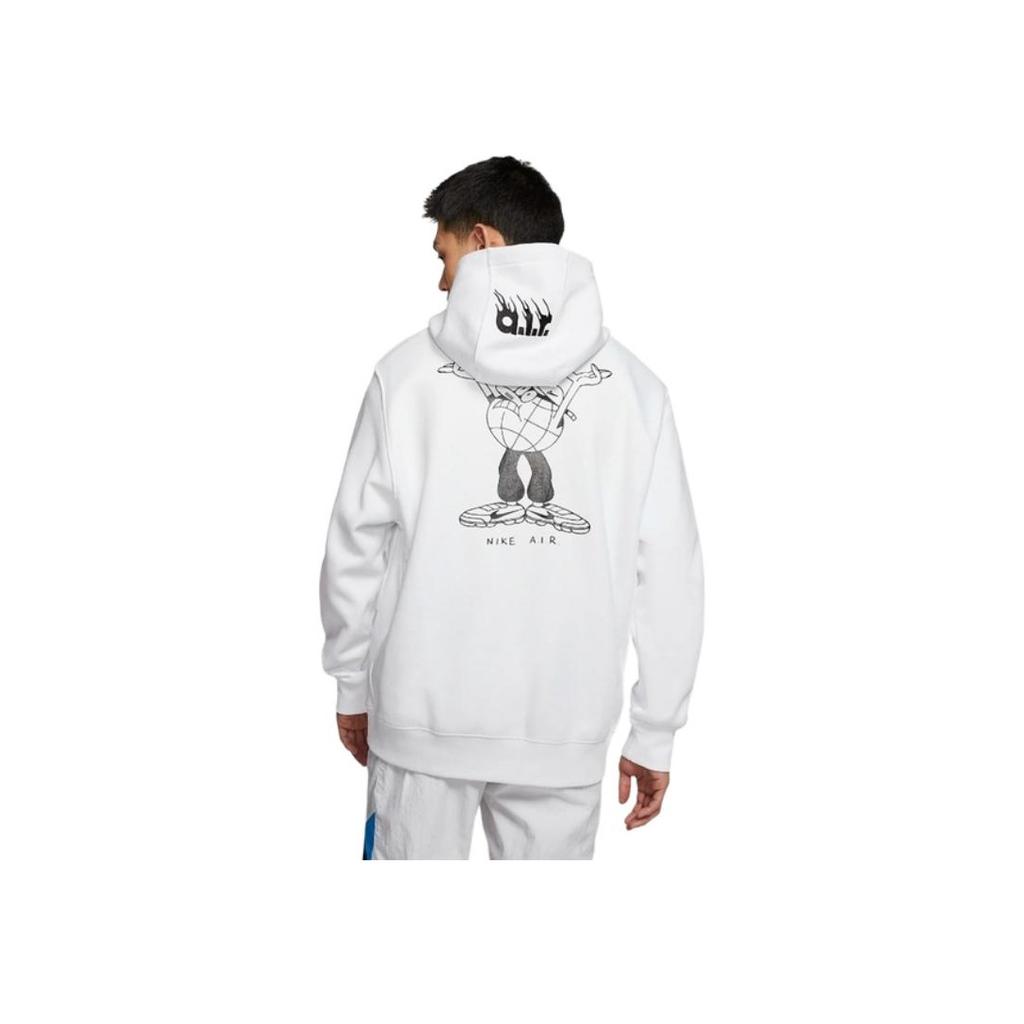 Nike Cartoon Print Fleece-Lined Hoodie Men Tops White CK2992-100