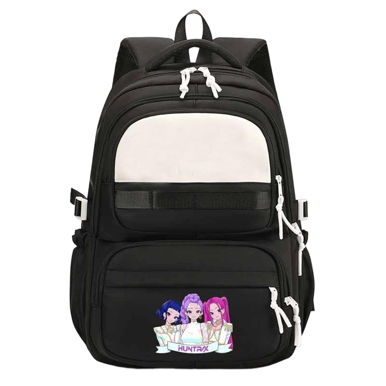 

Children s Backpack Alphabet Series Student Anime Fashion Backpack One Size чёрный
