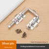 1 Set Silver/Black Non Perforated 90/180 Degree Gate Latch Stainless Steel Door Latch Lock Safety Thickened Door Buckle Fences