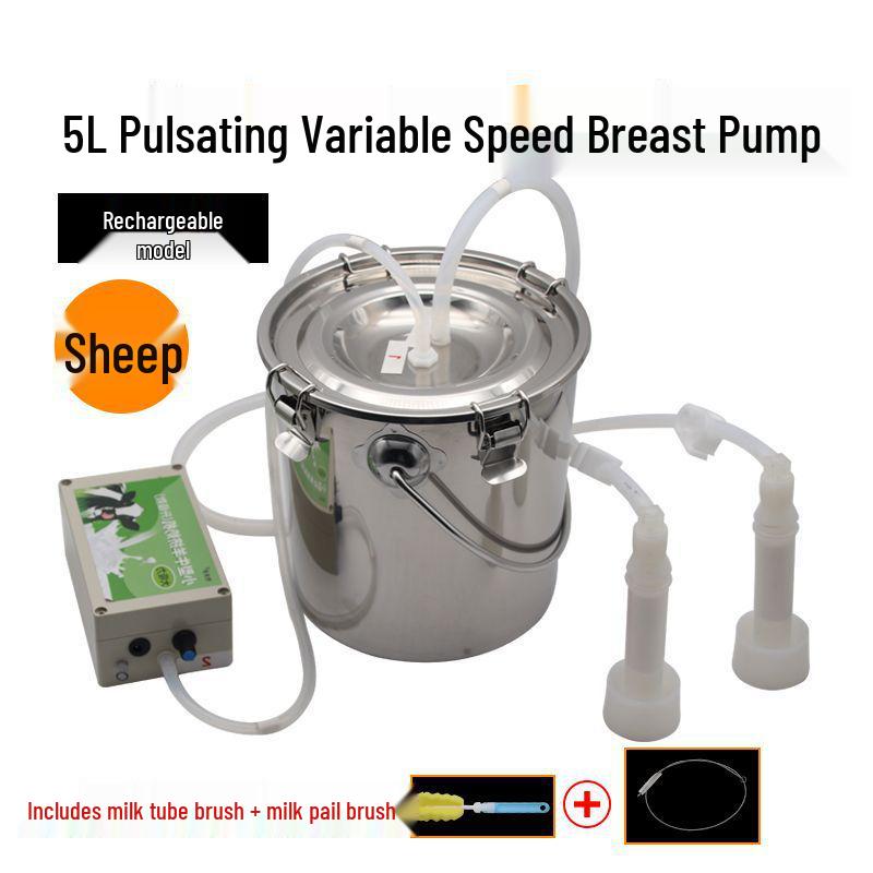 Electric Milking Machine for Cows & Sheep: Pulsating, Speed Adjustable, Fully Automatic, Compact for Home Use