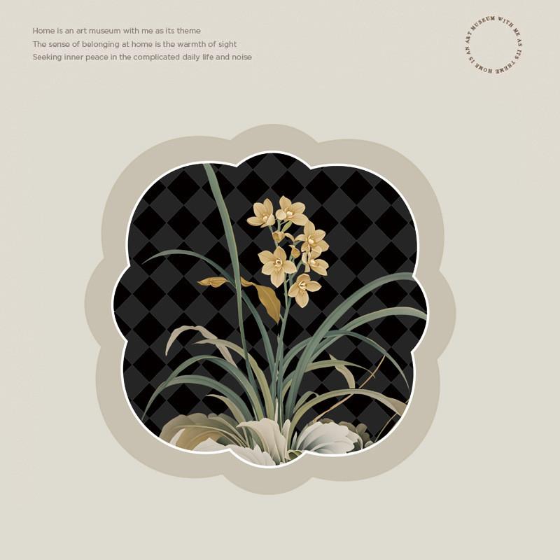 New Chinese Style Zen Tea Mat With Diatom Mud Absorbent Waterresistant Flower Pattern For Home Use