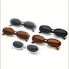 1pc Vintage Oval Sunglasses Women Luxury Brand Designer Small Oval Sun Glasses Retro Black Red Glasses Ladies Goggle
