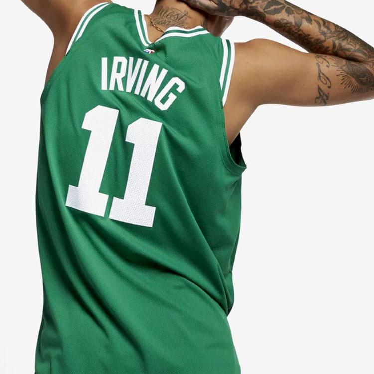 Nike NBA Kyrie Irving #11 Boston Celtics Icon Edition Jersey, Away Game Vest Men Tops Green AV2619-312
