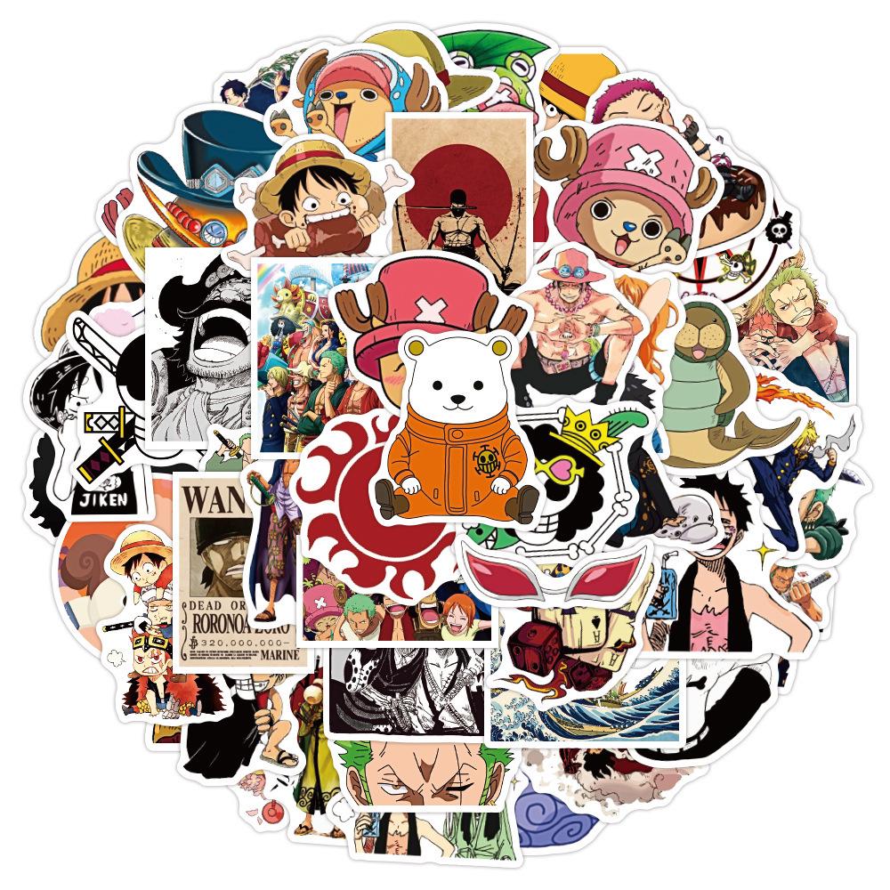 100-Piece Waterproof One Piece Luffy Gear 5 Stickers for Suitcases, Notebooks, and Scooters