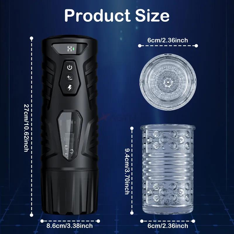 Automatic Male Masturbator Sex Toys for Men Adult Toy Male Sex Toys Hands Free Pocket Pussy Sex Machine Suction Electric Penis