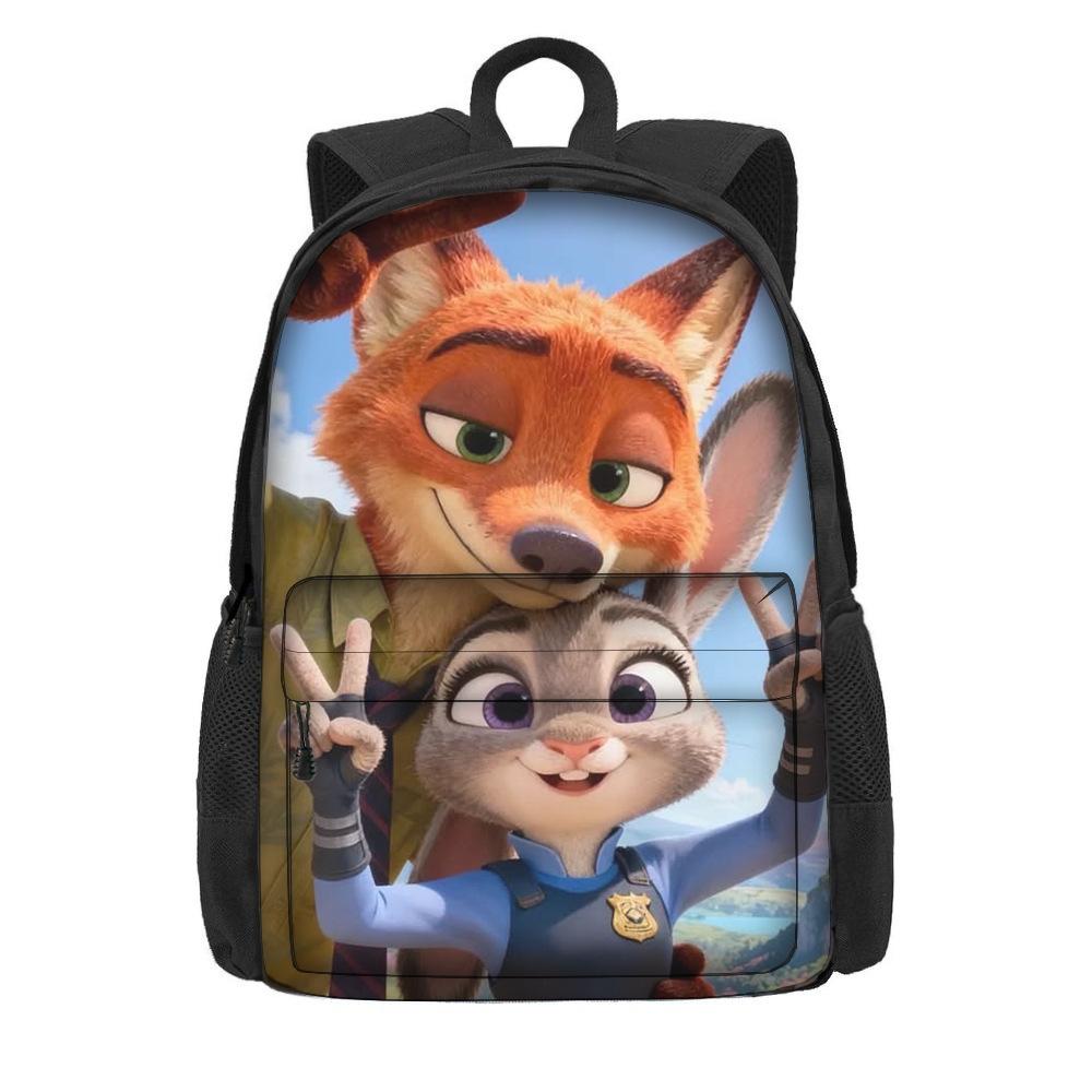 Kreslený batoh s motivem Zootopie 2 pro žáky základní školy, velká kapacita, lehký dvouramenný batoh