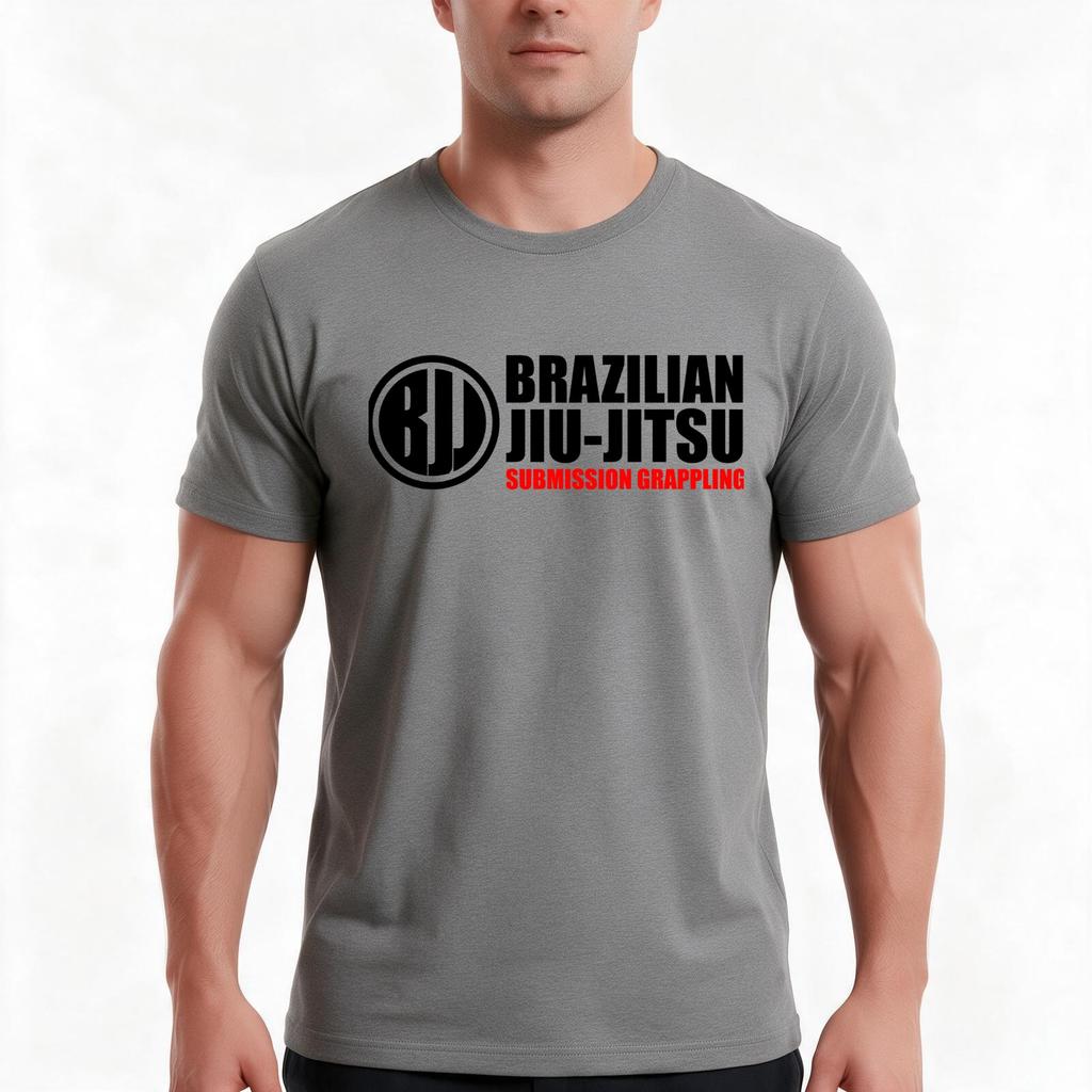 Bjj Brazilian Jiujitsu Submission Grappling White Tshirt Summer Casual Cotton Tee Oversized Streetwear Tops