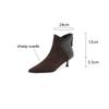 Fashion 2025 Autumn Women Boots Pointed Toe Sheep Suede Fashion Boots for Women Winter Boots Women Zapatos Mujer Short Boots High Heels