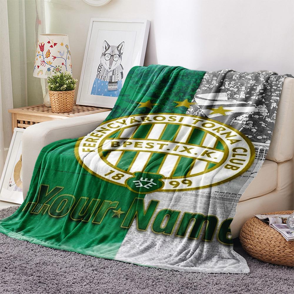 1 Stück Ferencv Rosi Torna Club Fahne Benutzerdefinierter Name Gemustert Flanell Decke Geeignet für Alle Jahreszeiten Für Heimdeko Wärme Und Komfort Geschenke Feiertagsgeschenk