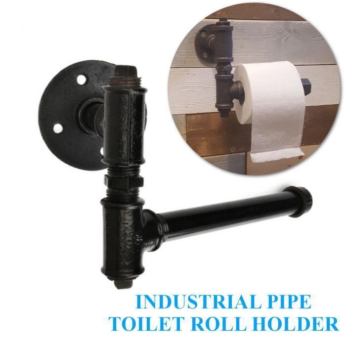 Porte Papier WC Porte Papier Toilette Mural Porte-rouleaux industrielle vintage rétro