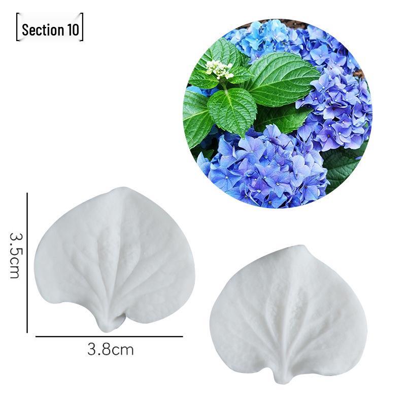 Blütenblatt Silikon Fondant Form Set - Lebensmittelqualität für Baum- und Blumenprägung.