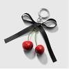 Phone Charms Cherry Pendant Phone Chains Ballet Style Pendant Ribbon Bow Keychain  Bag Ornaments