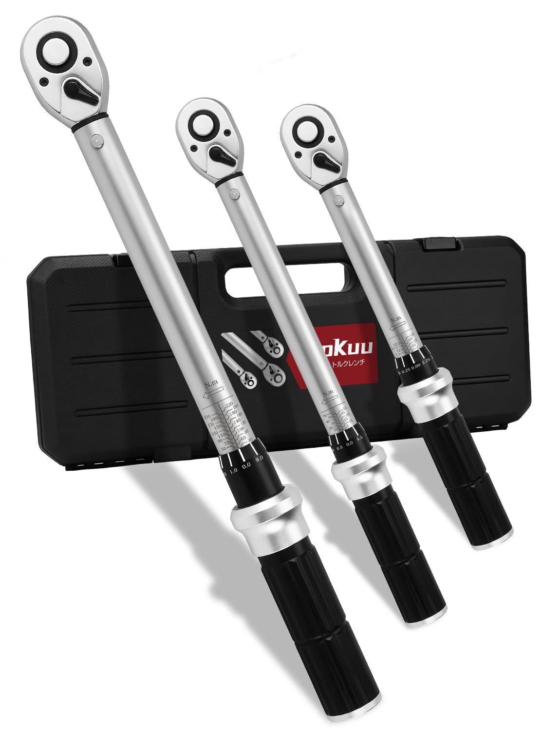 

vrokuu Torque Preset Drive Drive Drive Includes High Accuracy Calibration and Japanese Instruction Ideal for Automotive and Motorcycle Maintenance and чёрный