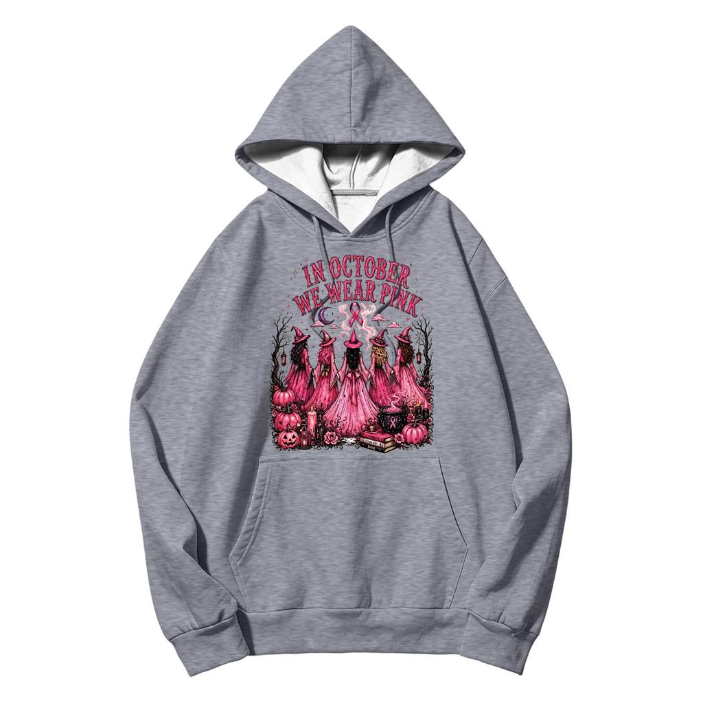 Cepli Unisex Baskılı Uzun Kollu Günlük Kapüşonlu Sweatshirt (Erkek ve Kadınlar İçin)