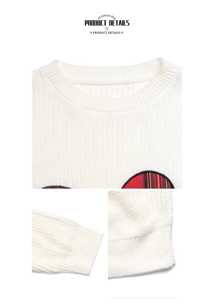 Women's Plaid Patchwork Bowknot Knitwear Pullover Sweater