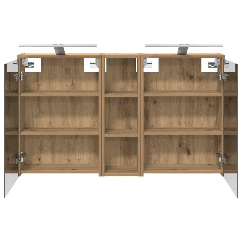 Bathroom Cabinet Set 3 Pcs 106 X 16 X 62.5 Cm Engineered Wood