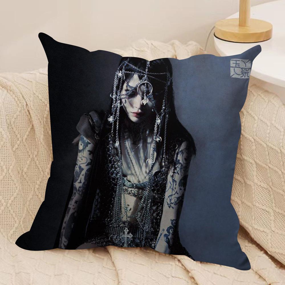 Yeule Evangelic Girl Cushion Cover Silky Short Plush DoubleSided Printed Pillow Case for Sofa All Seasons Home Decor Gift
