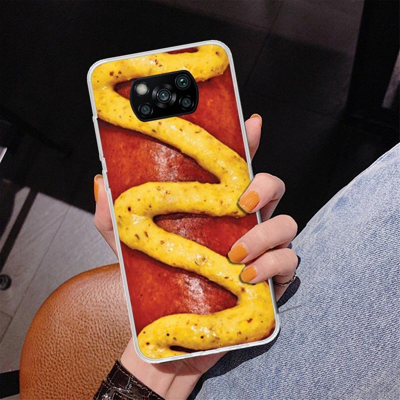 Food French Fries Beer Cheese Phnoe Case for Xiaomi Poco X5 X6 X7 Pro X4 Gt F7 Ultra M8 M7 Redmi 15C 15 13C 13 12C 12 Unique Cov