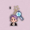 BTS Cartoon Suit Acrylic Keychain, Bangtan Boys Cartoon Figure with Army Bomb & Star Charm, Kpop ARMY Fans Bag Pendant