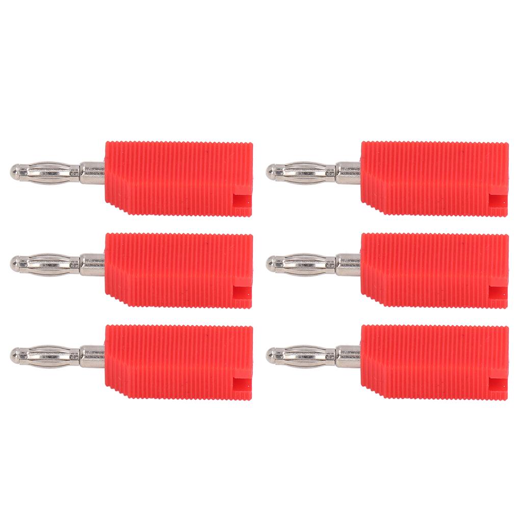 10PCS 4mm Banana Plug PE Brass No Soldering Connectors Electrical Testing Accessories J.10030Red
