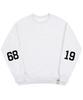GRAVER [Unisex] Elbow 1968 Logo Sweatshirt_Melange White