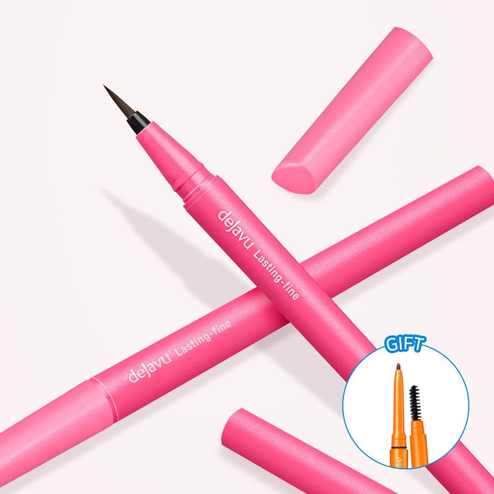

[1+1] Dejavu Brush Pen Liquid Eyeliner 0.55ml / Easy washable, non-smudge Deep Black