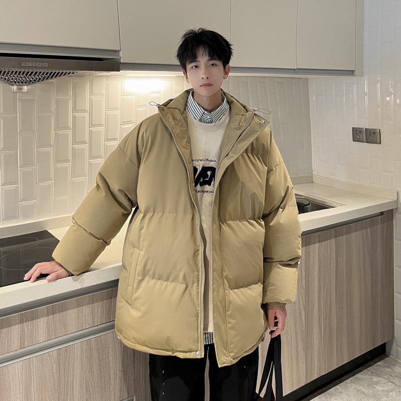 Cotton Clothes Men's Season New Thickened Loose Versatile Hooded Bread Clothes Cotton Clothes Student Jacket