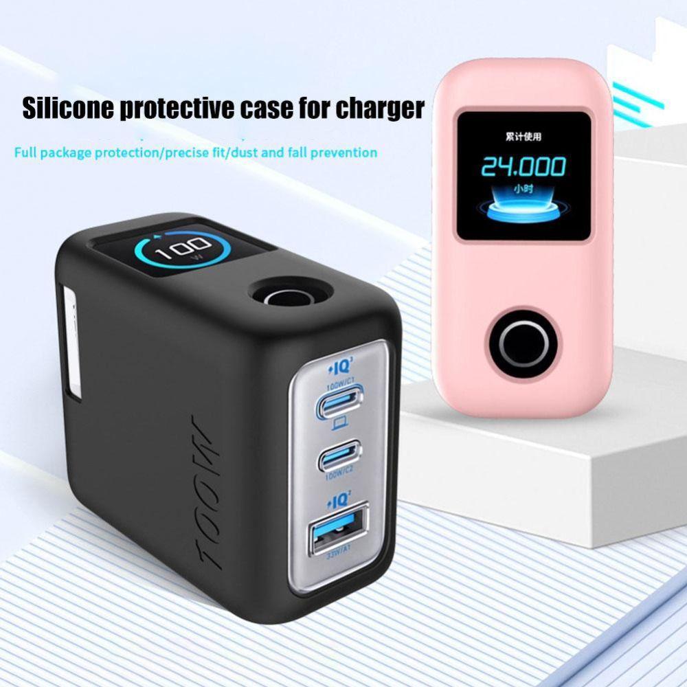 Dustproof Silicone Case Carrying Case for Anker 100W 3-Port Charger With Screen Display Travel