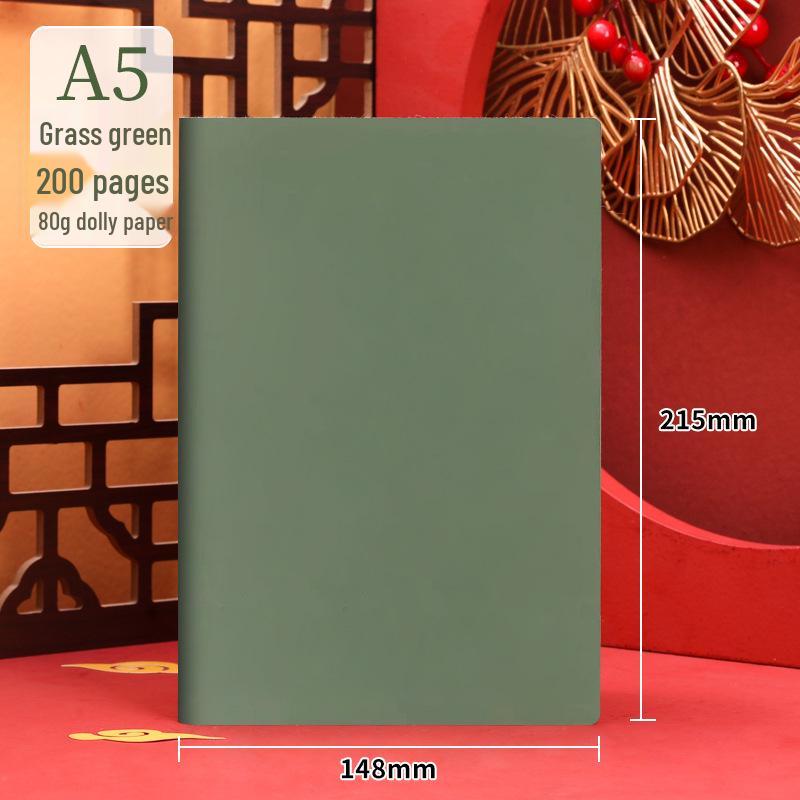 2025 A5 Business Diary: Customizable Soft Leather Office Notebook with National Trend Design and Logo Printing Options.
