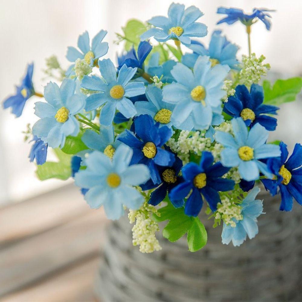 7-pronged Simulation Flower Cute Silk Flower 28 Heads Artificial Daisy Outdoor Floral
