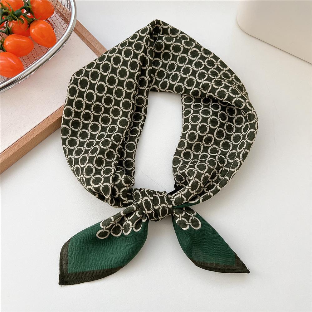 Paisley Flower Print Handkerchief Soft Cotton Linen Head Neck Scarves Hair Scarf Neckerchief Headscarves Square Scarf Headband