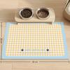 Creative Foldable Pu Leather Pet Anti Spill Placemat Waterproof Cat Bowl Mat Oil Resistant Anti Slip Dog Food Feeding Mat