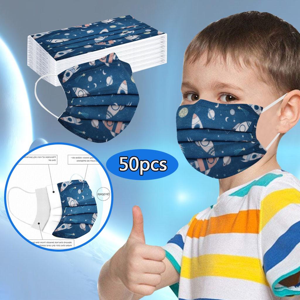 

Дети Детская маска Одноразовая маска для лица Промышленная 3Ply 50PCS / 100PCS синий