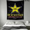 Rockstar Energy Wall Tapestry Aesthetic Wall Hanging Printed Fabric Blanket Decorative Tapestries for Bedroom Living Room Home Decor