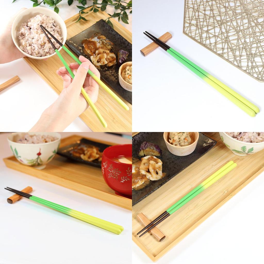 Hula Collection Colorful 23cm Dishwasher Safe Coating Keeps Its Look for Stylish [Japanese Chopsticks] Thin, Easy-to-Use, Non-Slip Chopsticks,