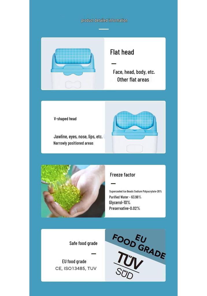 Dual-Head Ice Roller & Gel Cold Compress Massager