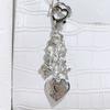 Y2K Punk Heart Snake Bow Pendant Keychain Personality Sweet Cool Beaded Keyring  Bag Charms Key Holder Gifts
